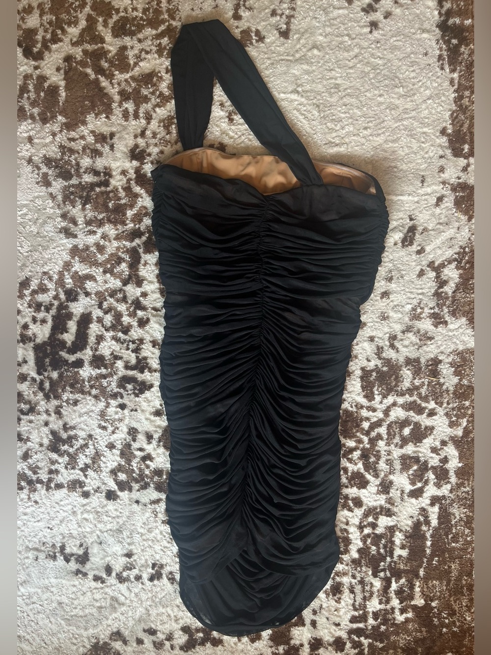 REVOLVE Black One-Shoulder Ruched Cocktail Dress - Picture 5 of 8